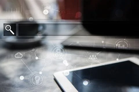 Empty Search bar. Web site, URL. Business, internet and technology concept. Photos