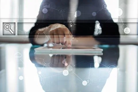 Empty Search bar. Web site, URL. Business, internet and technology concept. Photos