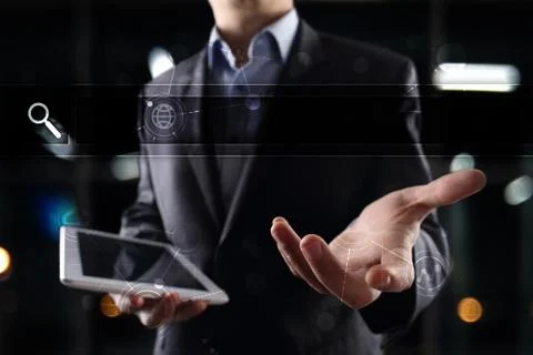 Empty Search bar. Web site, URL. Business, internet and technology concept. Fotos de archivo