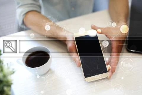 Empty Search bar. Web site, URL. Business, internet and technology concept. Photos