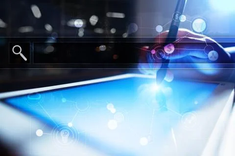 Empty Search bar. Web site, URL. Business, internet and technology concept. Photos