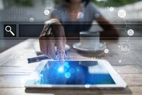 Empty Search bar. Web site, URL. Business, internet and technology concept. Fotos de archivo