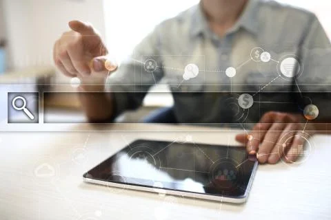 Empty Search bar. Web site, URL. Business, internet and technology concept. Fotos de archivo