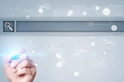 Empty Search bar. Web site, URL. Business, internet and technology concept. Photos