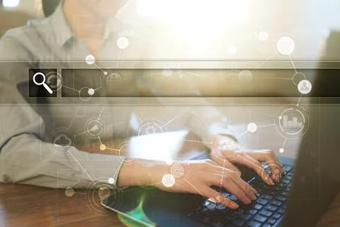 Empty Search bar. Web site, URL. Business, internet and technology concept. Photos
