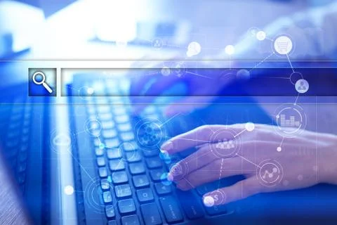 Empty Search bar. Web site, URL. Business, internet and technology concept. Photos