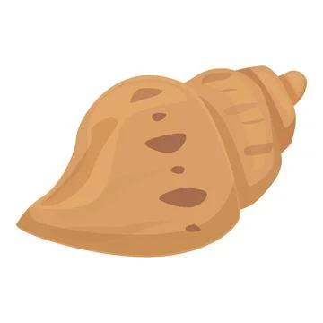 Empty seashell lying on white background representing summer vacation Stock Illustration