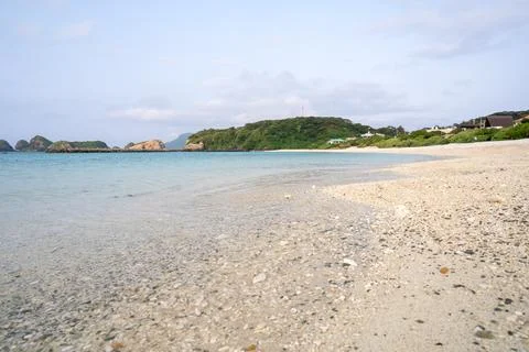 Empty seaside in spring at Aka Island, Zamami Village, Okinawa Prefecture, Japan 写真素材