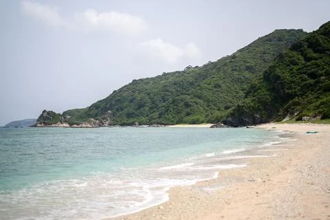 Empty seaside in spring at Aka Island, Zamami Village, Okinawa Prefecture, Japan 写真素材