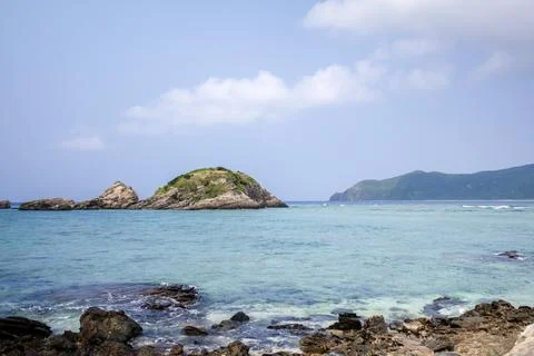 Empty seaside in spring at Aka Island, Zamami Village, Okinawa Prefecture, Japan 写真素材