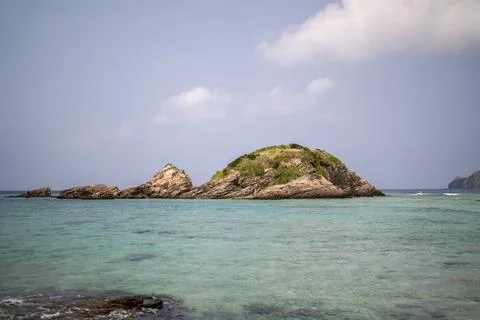 Empty seaside in spring at Aka Island, Zamami Village, Okinawa Prefecture, Japan 写真素材