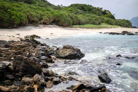 Empty seaside in spring at Aka Island, Zamami Village, Okinawa Prefecture, Japan 写真素材