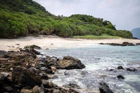 Empty seaside in spring at Aka Island, Zamami Village, Okinawa Prefecture, Japan 写真素材