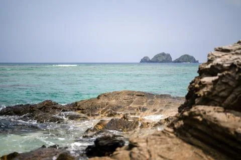 Empty seaside in spring at Aka Island, Zamami Village, Okinawa Prefecture, Japan 写真素材