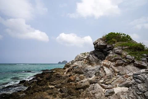 Empty seaside in spring at Aka Island, Zamami Village, Okinawa Prefecture, Japan 写真素材