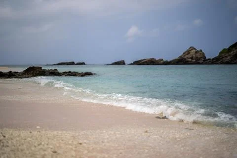 Empty seaside in spring at Aka Island, Zamami Village, Okinawa Prefecture, Japan 写真素材