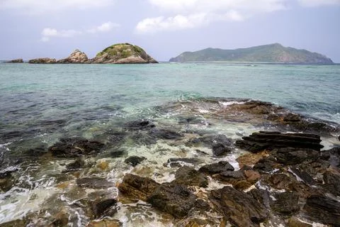 Empty seaside in spring at Aka Island, Zamami Village, Okinawa Prefecture, Japan 写真素材