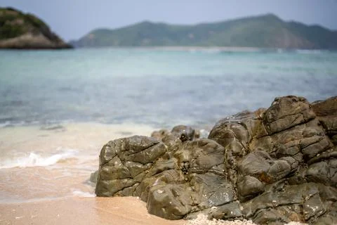 Empty seaside in spring at Aka Island, Zamami Village, Okinawa Prefecture, Japan 写真素材