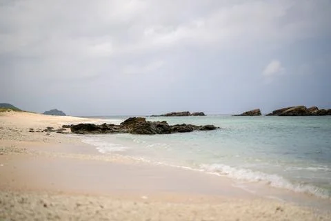 Empty seaside in spring at Aka Island, Zamami Village, Okinawa Prefecture, Japan 写真素材