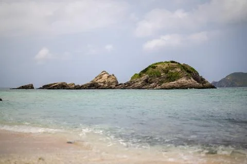 Empty seaside in spring at Aka Island, Zamami Village, Okinawa Prefecture, Japan 写真素材