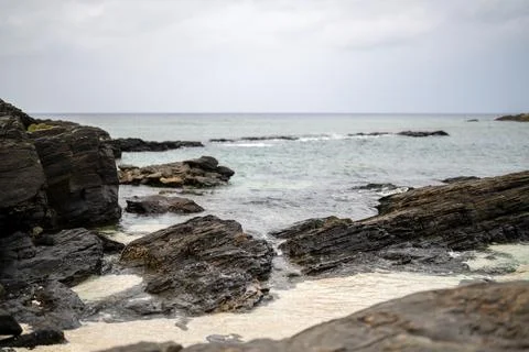Empty seaside in spring at Aka Island, Zamami Village, Okinawa Prefecture, Japan 写真素材