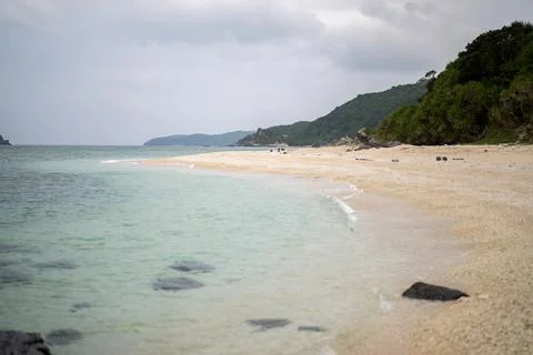 Empty seaside in spring at Aka Island, Zamami Village, Okinawa Prefecture, Japan 写真素材