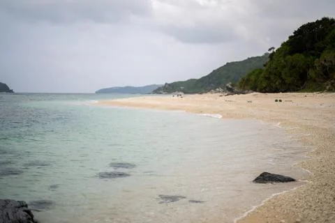 Empty seaside in spring at Aka Island, Zamami Village, Okinawa Prefecture, Japan 写真素材