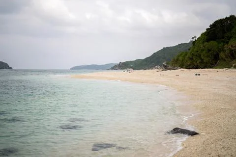 Empty seaside in spring at Aka Island, Zamami Village, Okinawa Prefecture, Japan 写真素材