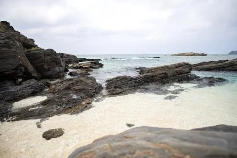 Empty seaside in spring at Aka Island, Zamami Village, Okinawa Prefecture, Japan 写真素材