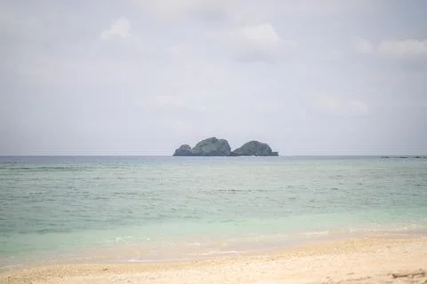 Empty seaside in spring at Aka Island, Zamami Village, Okinawa Prefecture, Japan 写真素材
