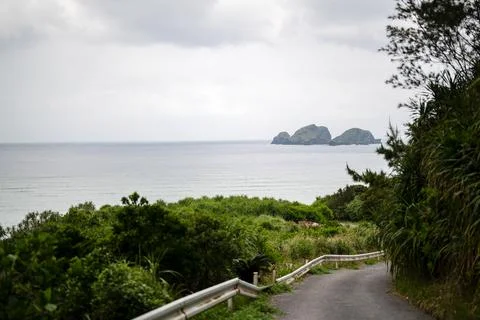 Empty seaside in spring at Aka Island, Zamami Village, Okinawa Prefecture, Japan 写真素材