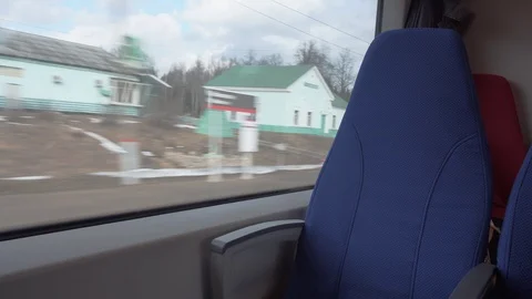 Empty seat in the train car Stock Footage 106008757