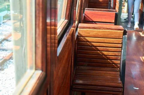 Empty seat on a train Stock Photos