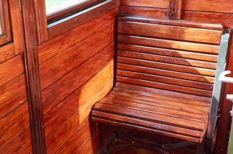 Empty seat on a train Stock Photos