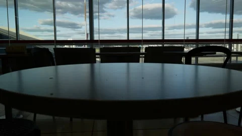Empty seating area at gate number at Perth airport 6K Stock-Footage 313798479