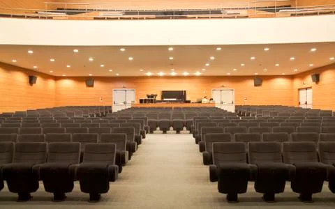Empty seats of a auditorium Stock Photos