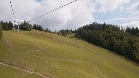 Empty seats on the cable car Stock-Footage 126214573