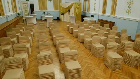 Empty seats in concert or lecture hall without people. Media. Vacant chairs or Stockbeeldmateriaal 148079229