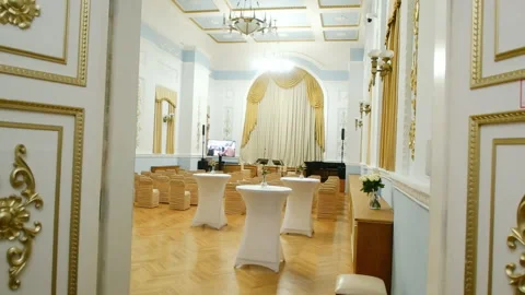 Empty seats in concert or lecture hall without people. Media. Vacant chairs or Stockbeeldmateriaal 148522573