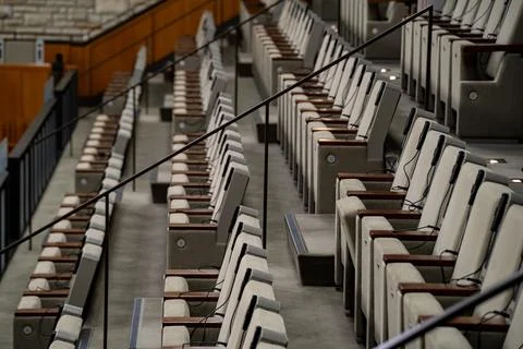 Empty seats inside House of Commons at Canada Parliament. Ottawa, Canada - Stock-Fotos
