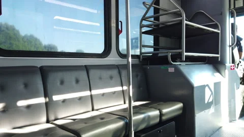 Empty Seats on a public transit bus Vidéo 277956485