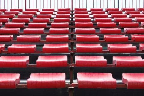 Empty seats in stadium Stock Photos
