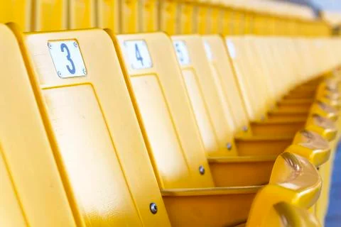 Empty seats at stadium Stock Photos