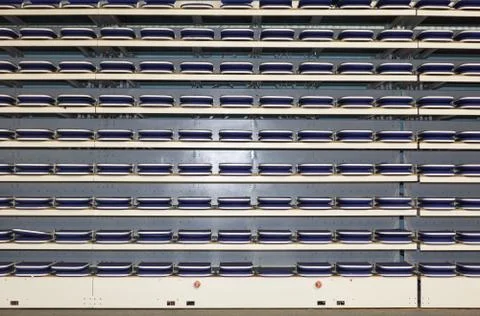 Empty seats in stadium Stock Photos