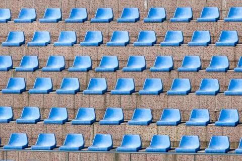Empty seats at the stadium Stock Photos