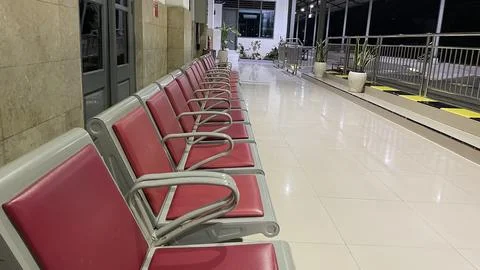 Empty seats at the station Stock Photos