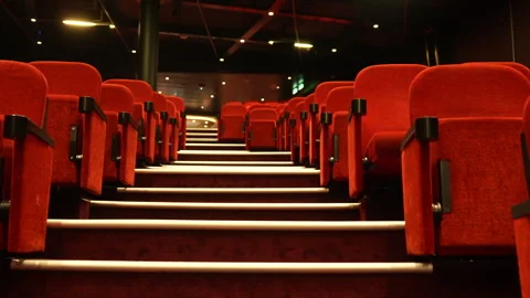 Empty seats in the theater Stock Footage 303688727
