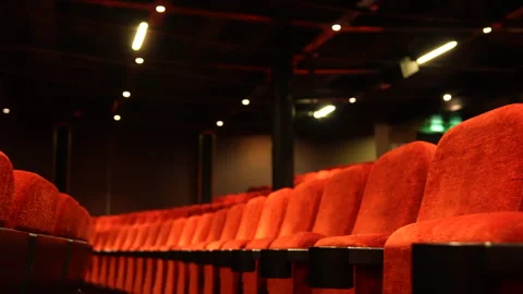 Empty seats in the theater Stock Footage 303689930