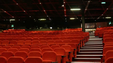 Empty seats in the theater Stock Footage 303736444