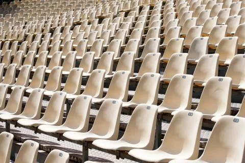 Empty seats under the open sky Stock Photos